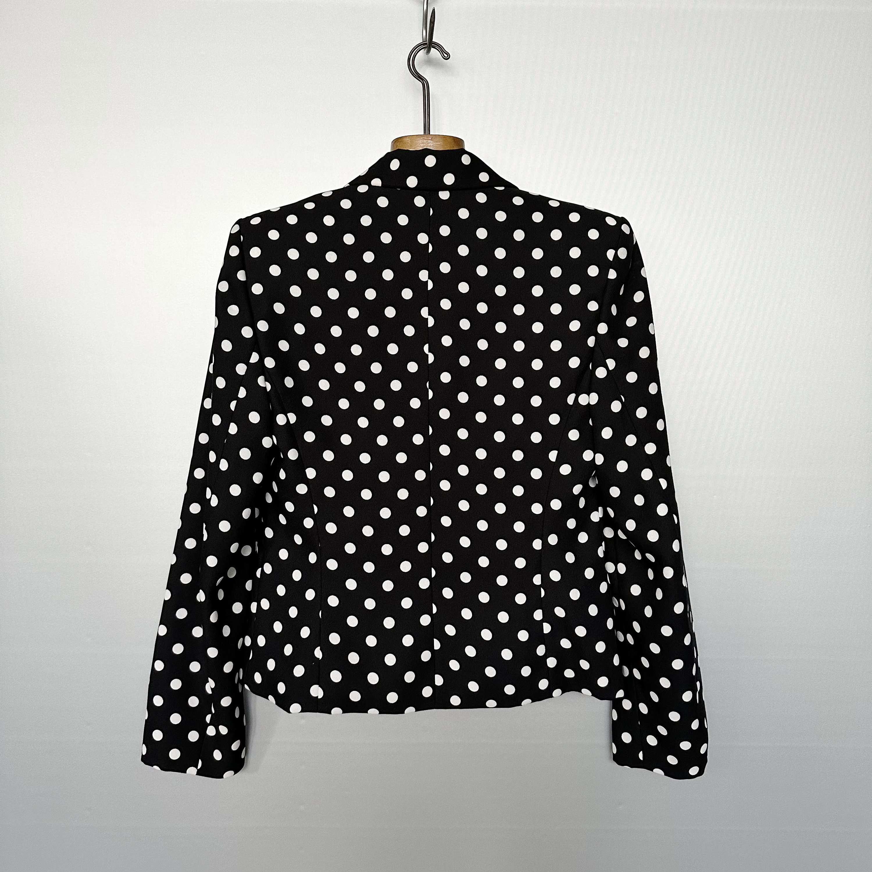 Vintage Black White Polka Dot Women's Jacket - Etsy Vintage Black White Polka Dot Women's Jacket - Etsy
