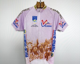 Maillot Cyclisme Vintage Nalini Team GAN Années 90 - Taille 5 (XL) - État Génial