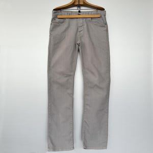 Benetton Vintage Gray Jeans | 00s Regular Fit Denim | Size 34 | Soft Cotton Blend