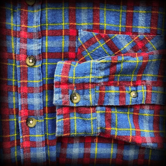 Vintage Flannel Checked Shirt - image 4