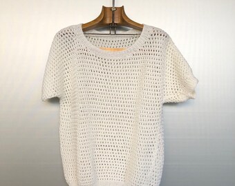 Vintage Crochet Knit Top
