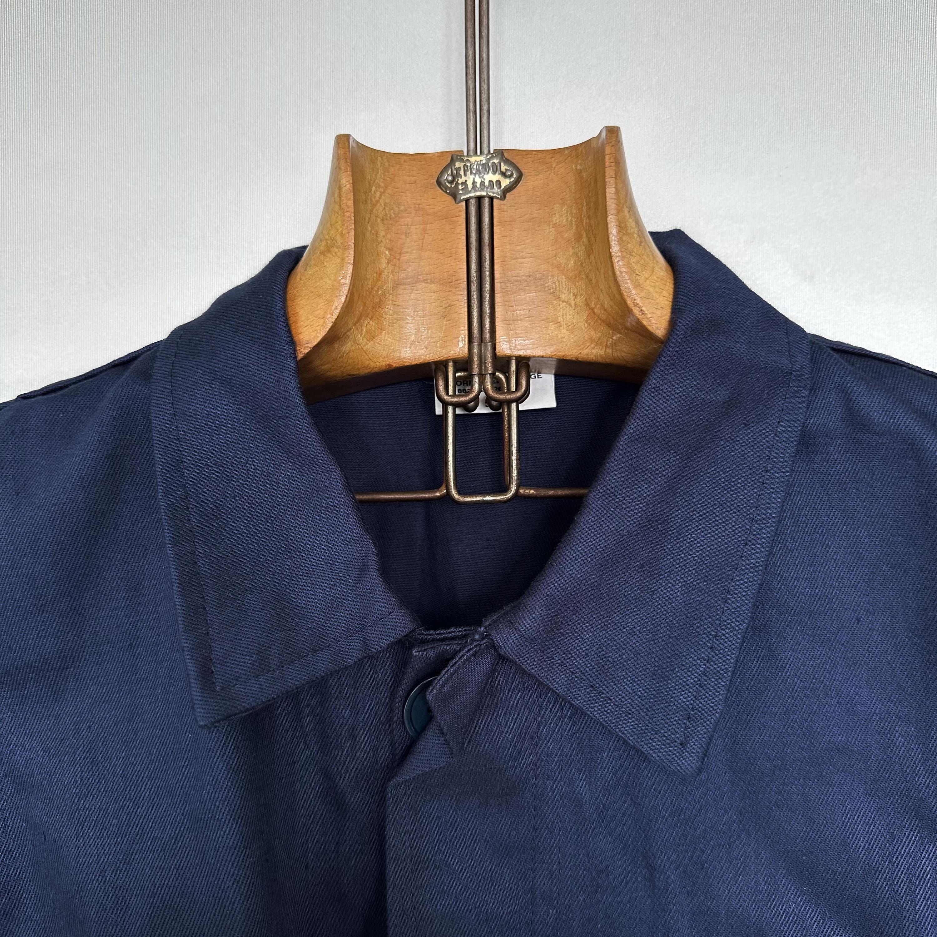 Vintage Italian Worker Jacket | Navy Blue Heavy Cotton | ABET 