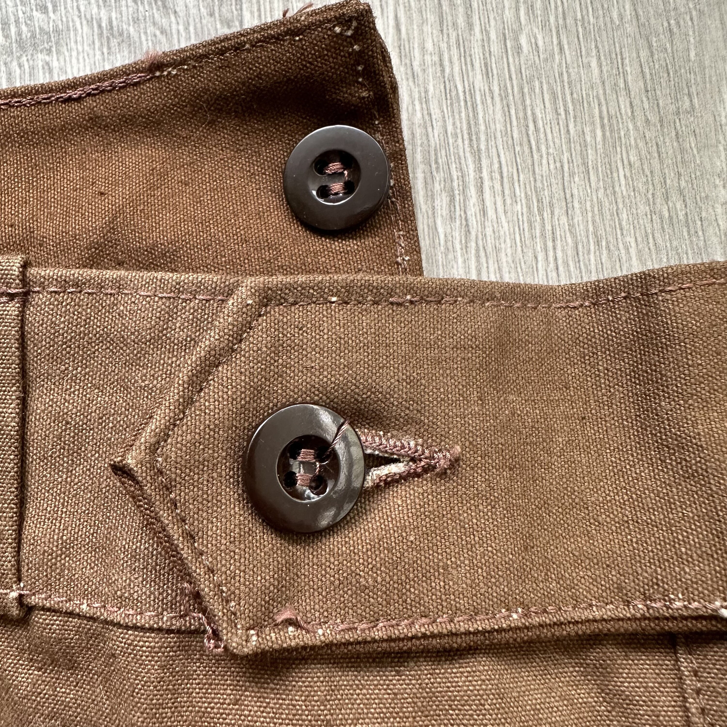 Vintage 50s French Train Worker Pants | Vibrant Brown Heavy Cotton