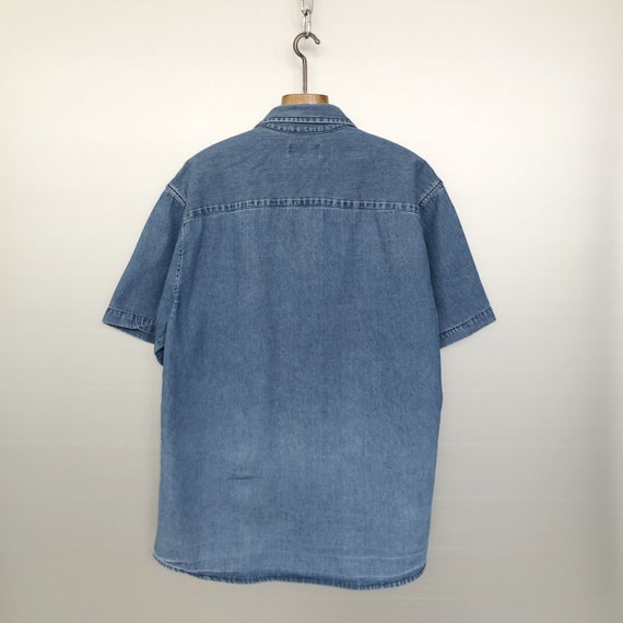 【BAON】[unisex] Ryuhu Vintage Denim Hood Short Sleeve Shirt s-l1000.jpg