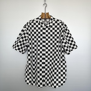 Vintage Checkboard Shirt | 00s Skater Vibes | Black & White | Size XL | Streetwear