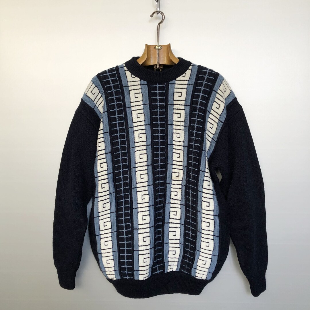 Vintage Geometric Sweater Etsy