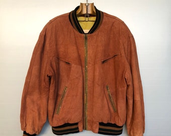 Vintage 90s Suede Bomber Jacket