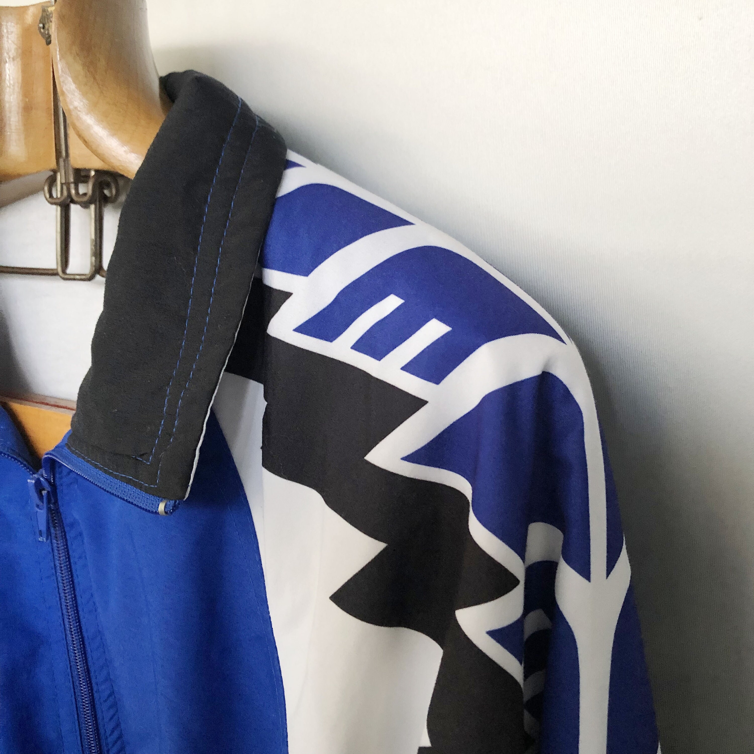 Vintage Blue White Black 90s Track Jacket - Etsy