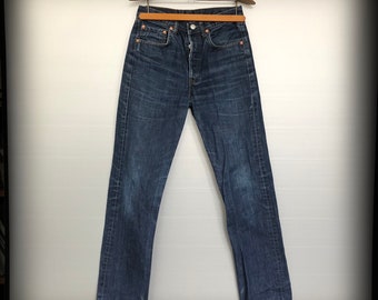 Vintage Deadstock Levi's 501 new Levis Tall Jeans in Blue Mid Denim Red ...