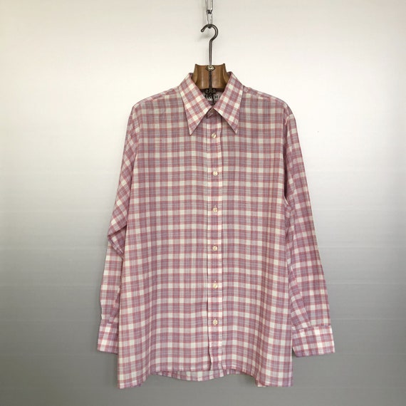 Vintage Checked 70s Long Sleeves Shirt - Etsy Vintage Checked 70s Long Sleeves Shirt - Etsy