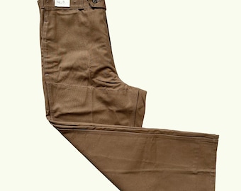 Vintage 50s French Train Worker Pants | Vibrant Brown Heavy Vintage 50s French Train Worker Pants | Vibrant Brown Heavy