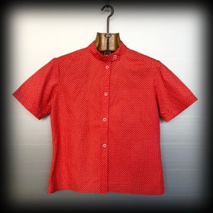 Vintage 60s Red Polka Dot Top