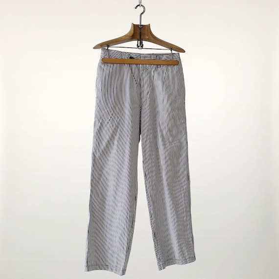 Sonia Rykiel, Sonia Rykiel Homme Striped Trousers | Navy & White | Size 38