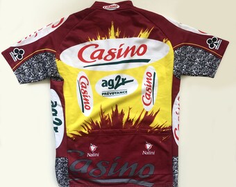 Maillot Cycliste équipe Casino AG2R Nalini Colnago 1998 (taille 4, Très Bon état)