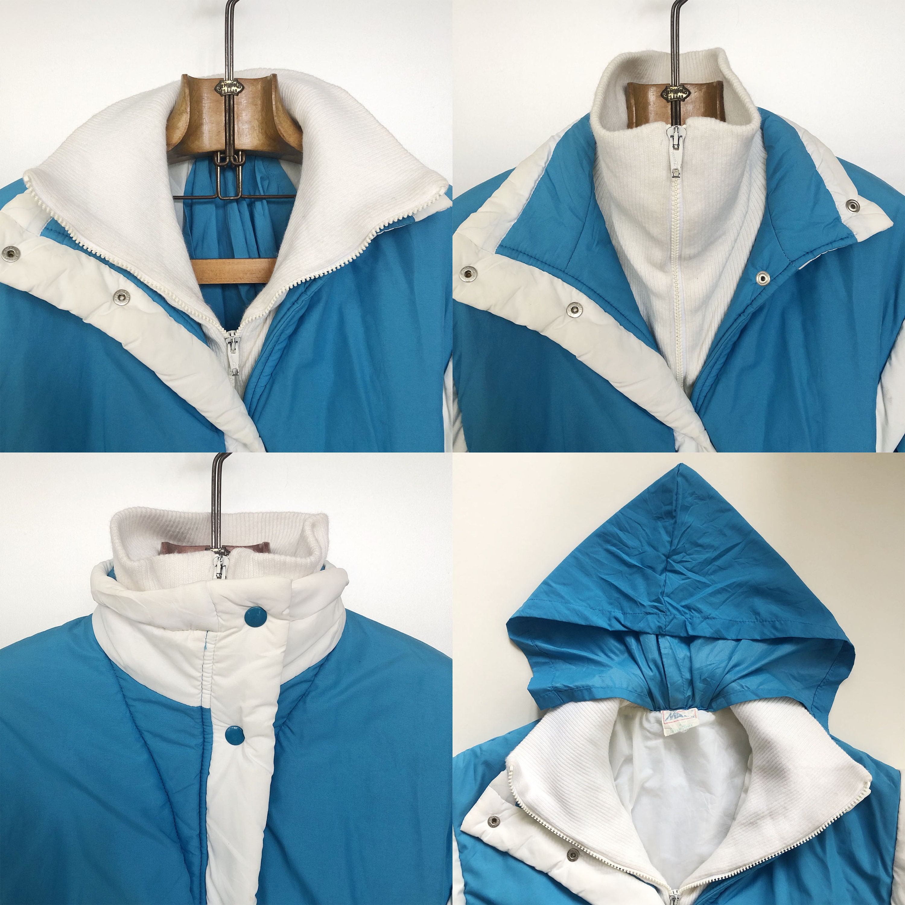 Blue and white ski jacket online