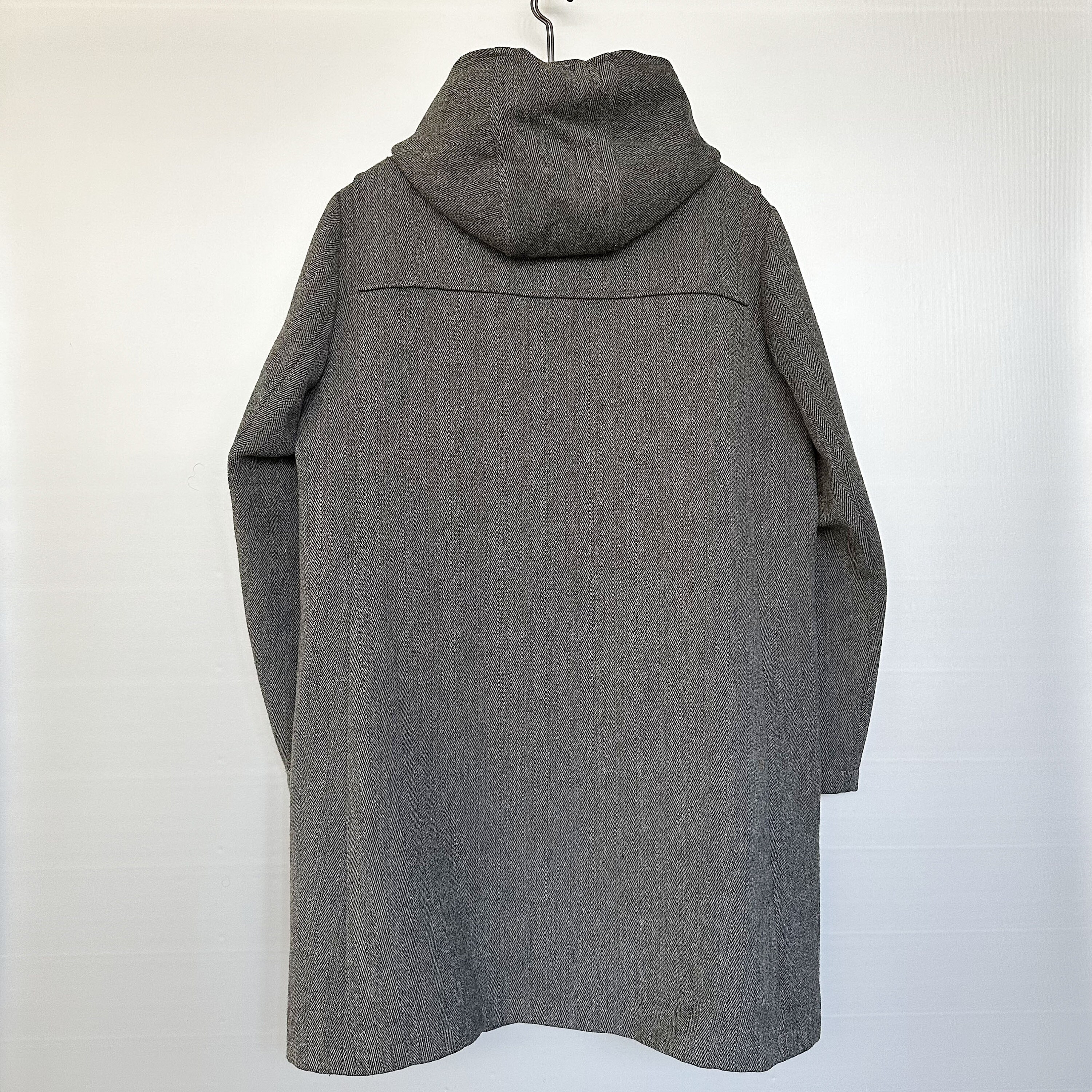 ヴィンテージ A.P.C. ヘリンボーンウール フード付きコート | フランス