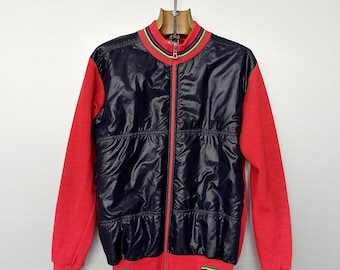 Vintage Cycling Jacket | Red Navy Track Style | Chewitt France | M