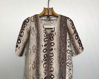 Vintage Snake Skin Printed Top