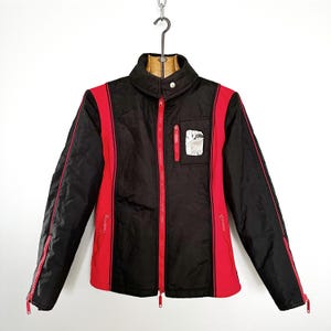 Vintage 70s Ski Jacket | Red & Black Slim Fit | Retro Austrian Style | Women’s 38
