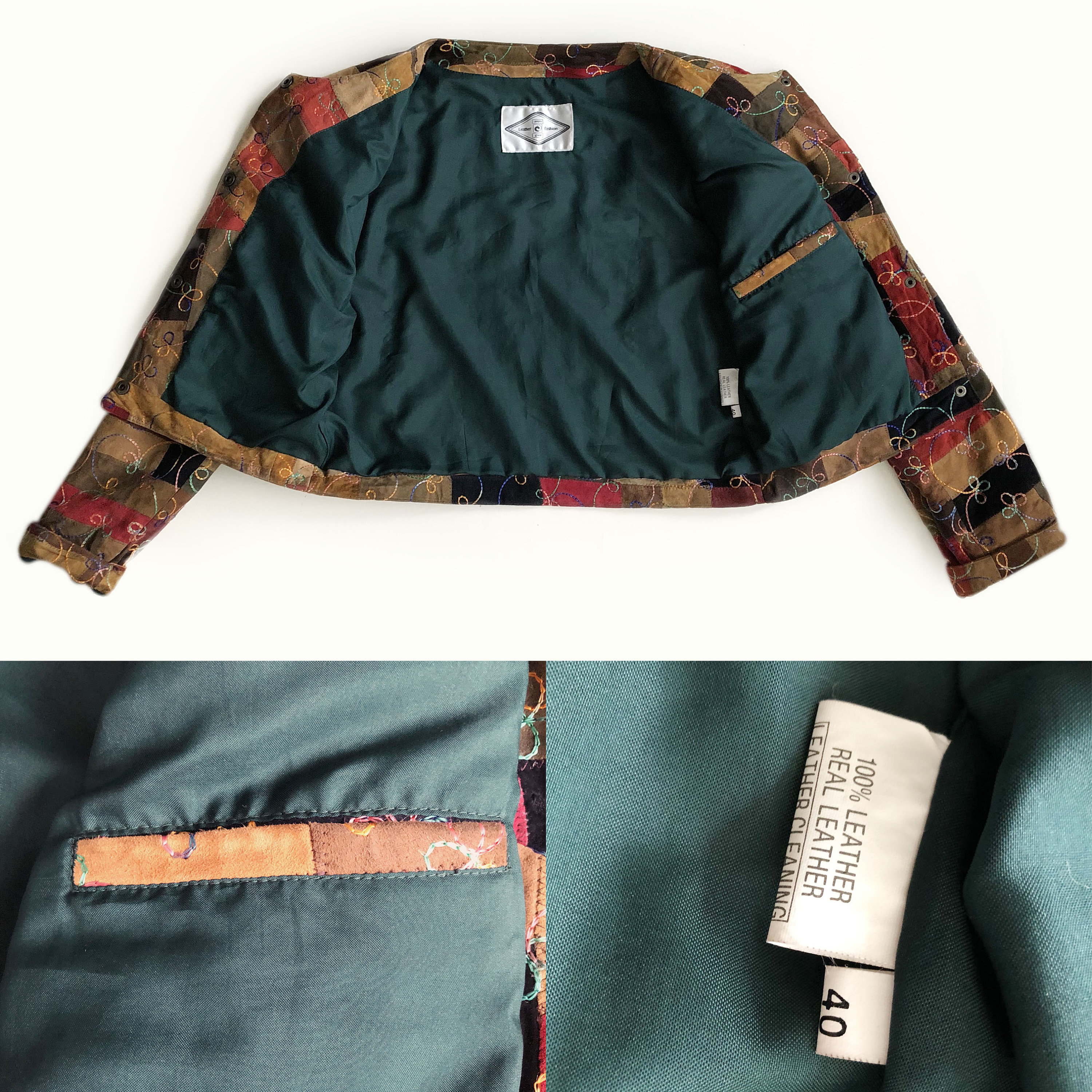 Vintage Patchwork Suede Jacket - Etsy