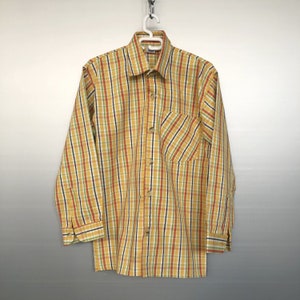 Vintage Kid Yellow Plaid Shirt