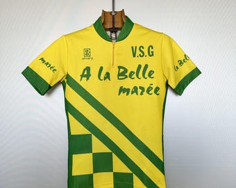 Maillot Cycliste Vintage Club Français - Crylor Rhône Poulenc N°4 - Années 70