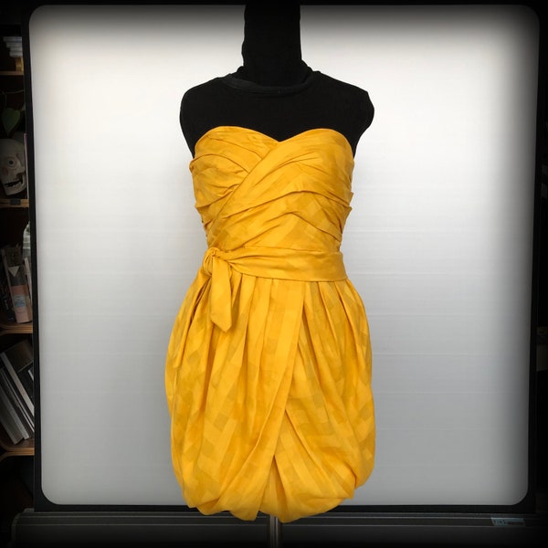 robe de soirée jaune vintage