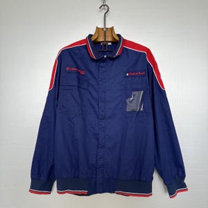 Vintage Italienische Mechaniker Bomberjacke | LEONARDO VELIVOLI | Industrielle Arbeitskleidung | L Größe