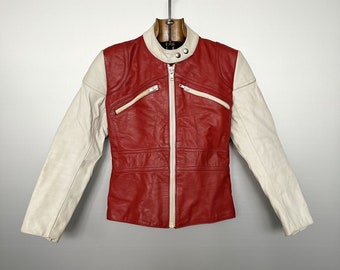 90s vintage agnès b. leather blouson black lambskin leather blouson Berny