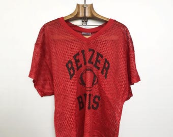 Vintage Football Jersey | Red Bruins Mesh Tee | Champro Sports Pro Fit | L/XL