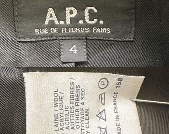 ヴィンテージ A.P.C. ヘリンボーンウール フード付きコート | フランス