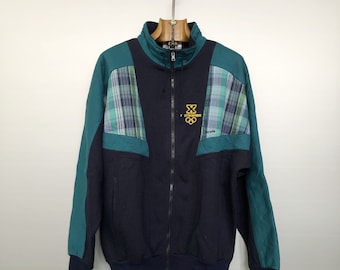 Vintage Navy Blue Varsity Track Jacket