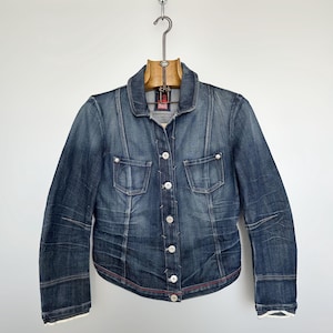 Le JEAN De GIRBAUD Crop Jacket | 90s French Designer Denim | Rare XS Fit | Crazy Cool Cut