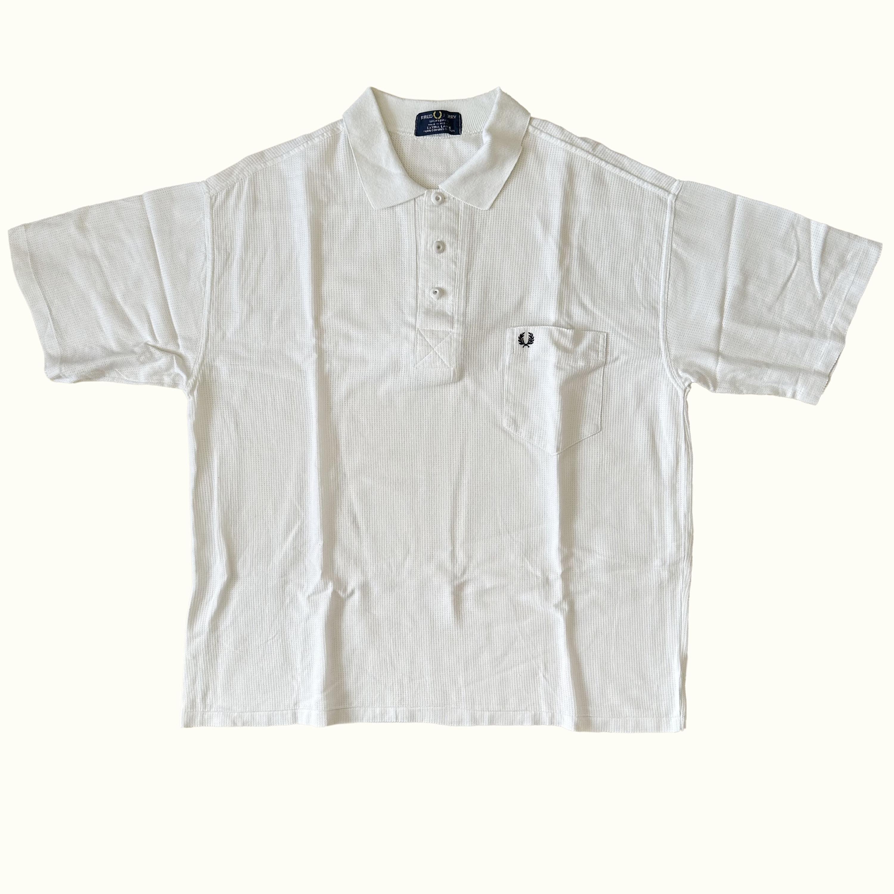 Vintage Fred Perry Polo Shirt | 80s White Cotton, Made in England