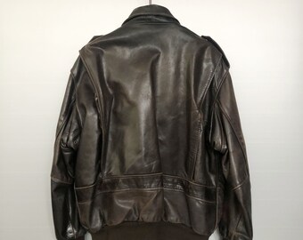 Vintage B32 Brown Leather Flight Jacket - Etsy Vintage B32 Brown Leather Flight Jacket - Etsy