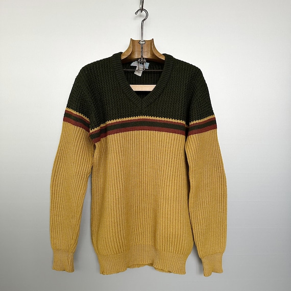 Beautiful Vintage Striped Lois Sweater | Autumn Colors | Made in Italy |  Size Mens M - Etsy