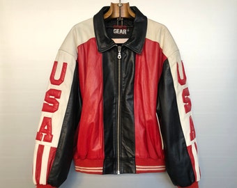 Stunning USA Vintage Varsity Jacket by Cordon Gear    |    Hip-Hop Style    |    Stand Out!   |    Size XL