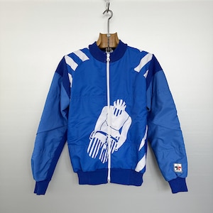 Vintage Cycling Jersey Jacket | Stuning Racing Cyclist Design | 80s Sportswear | Size S
