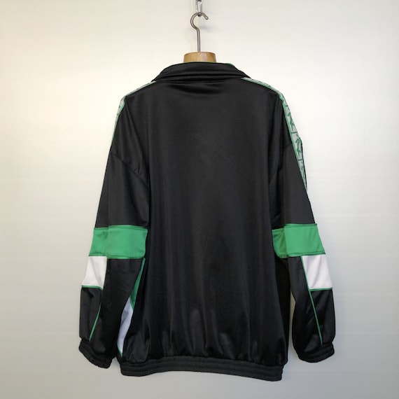 Vintage 90s Black White Green Track Jacket - Etsy