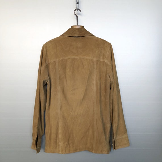 Vintage Beige Suede Leather Jacket - Etsy