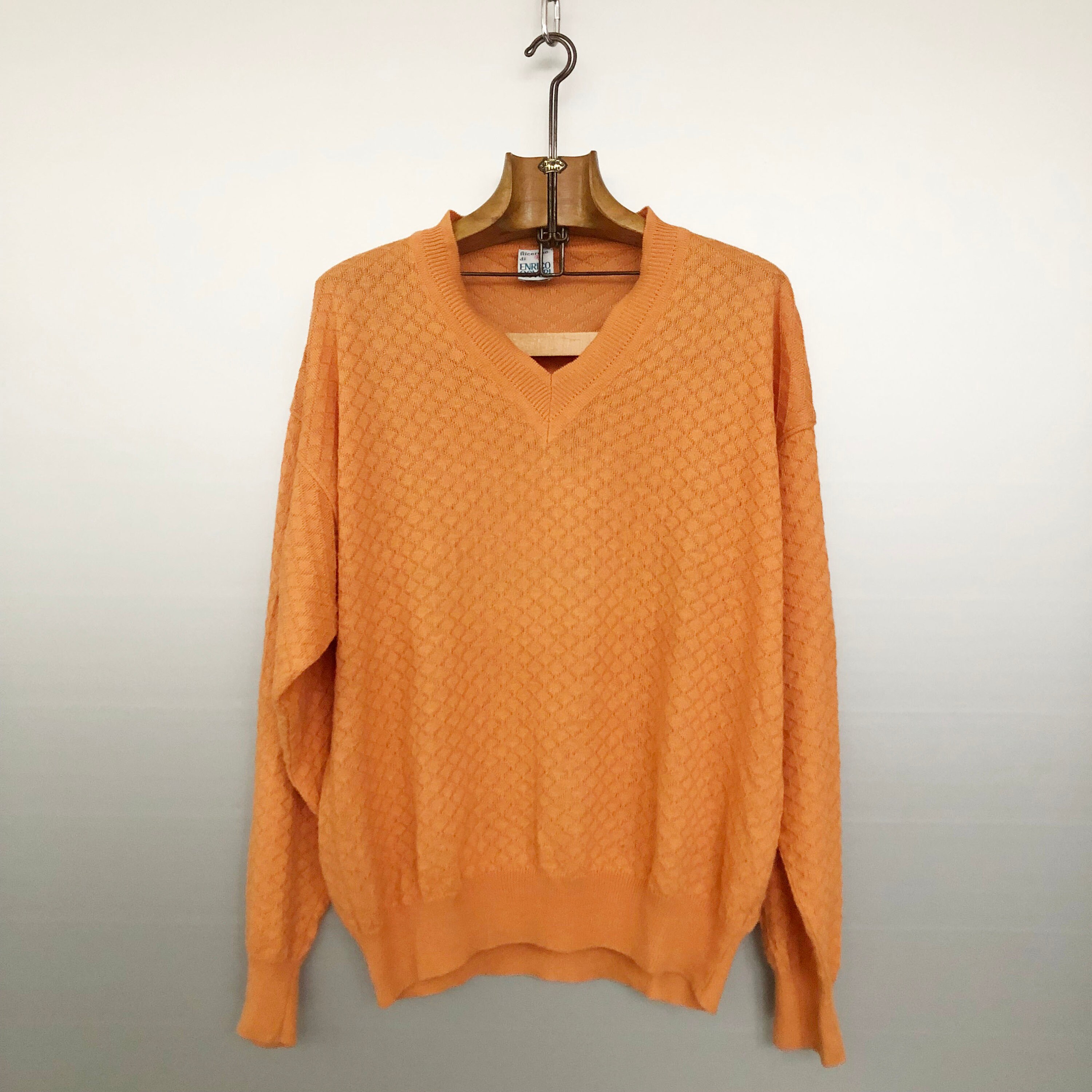 Ricerche Di ENRICO COVERI – 80s Coral Knit Sweater – Made in Italy 