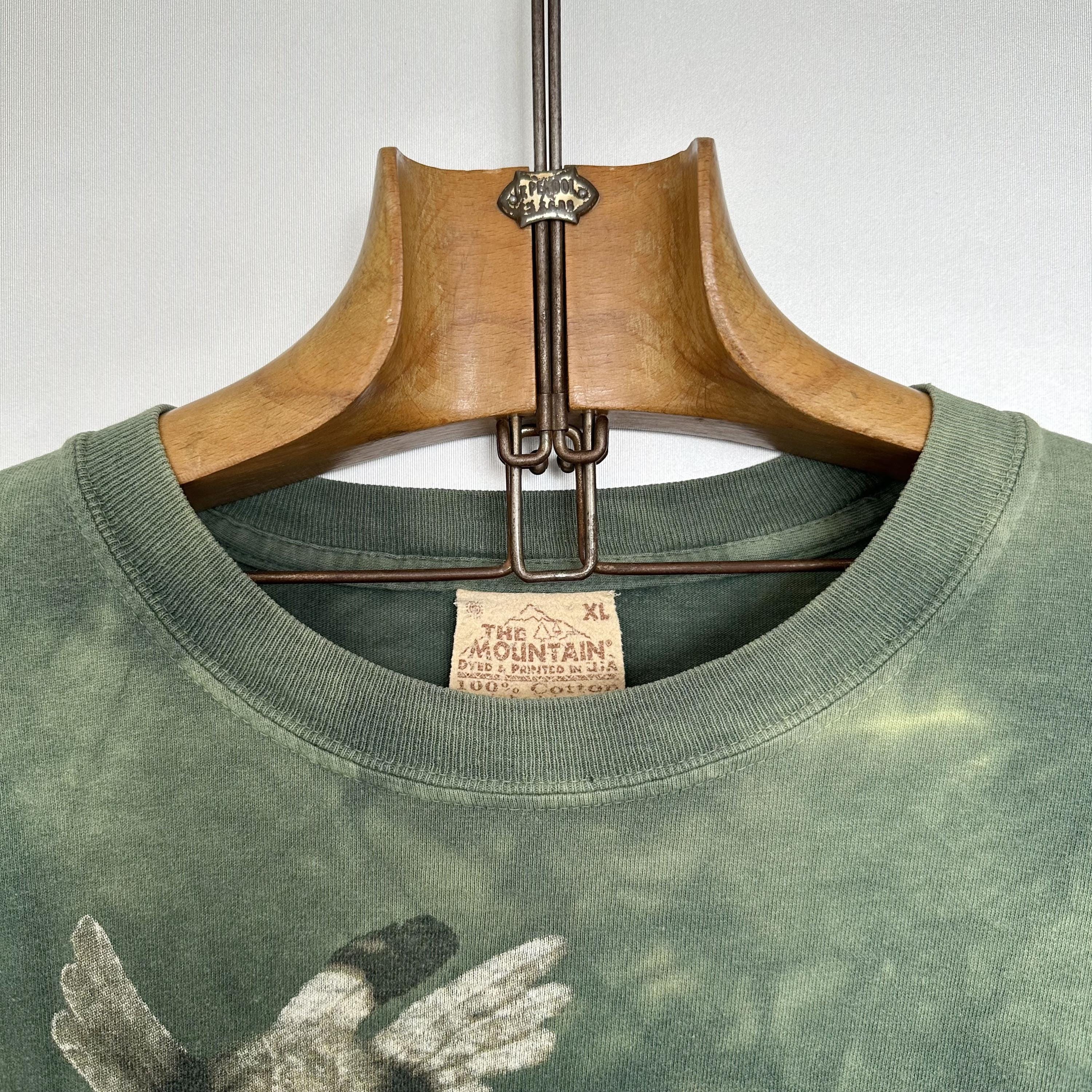 T-shirt The Mountain Militaire Drapeau Américain Aigle Tie Dye Rouge Taille L - Occasion Très Bon état