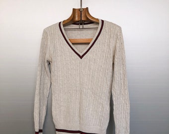 Vintage Cable Knitted Country Club Sweater