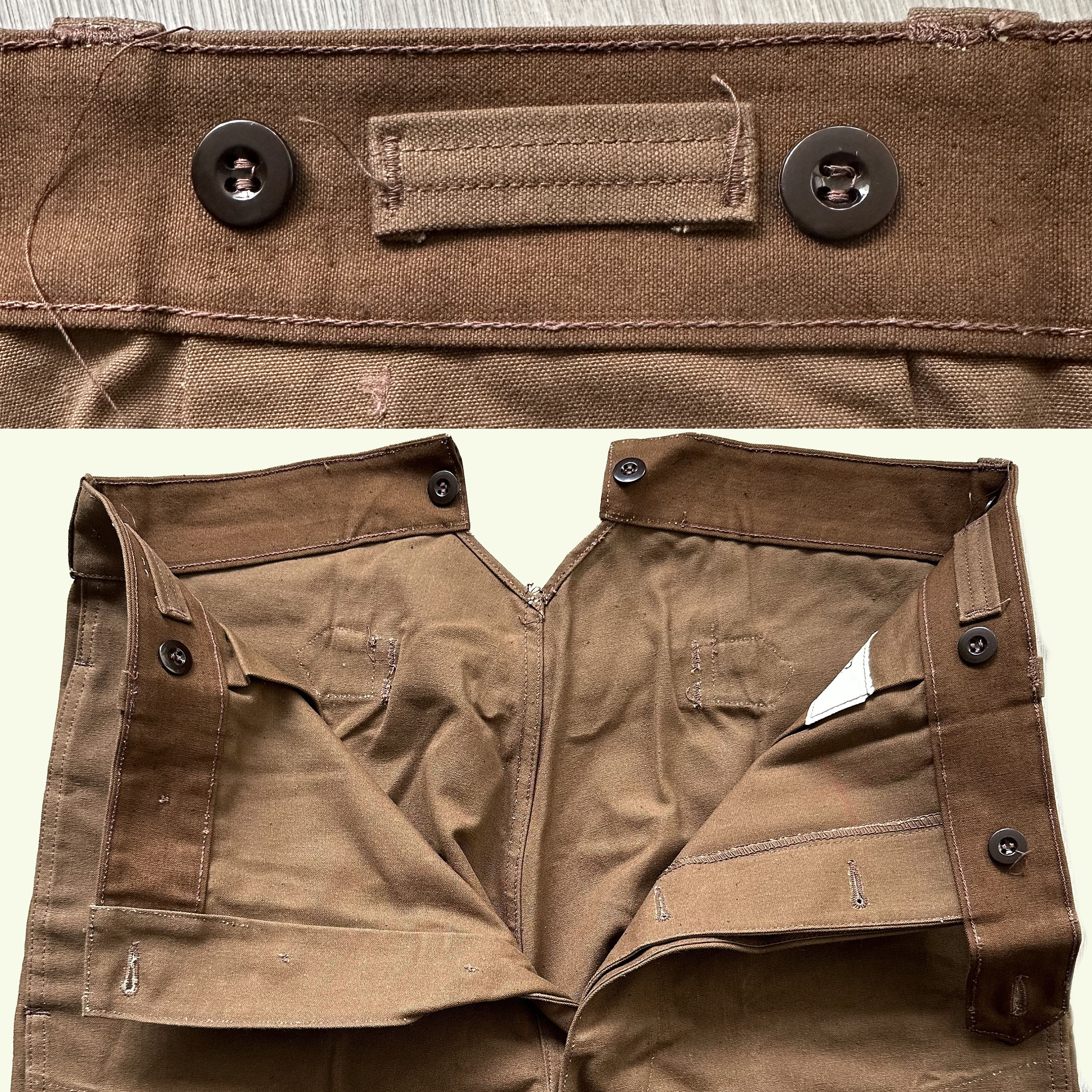 Vintage 50s French Train Worker Pants | Vibrant Brown Heavy Vintage 50s French Train Worker Pants | Vibrant Brown Heavy