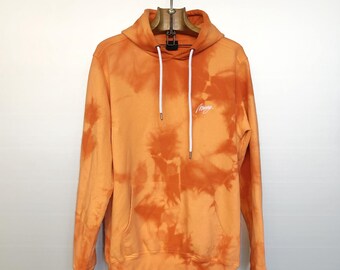 Vintage WRUNG Paris Hoodie | Orange Tie Dye Hip Hop Streetwear | M/L