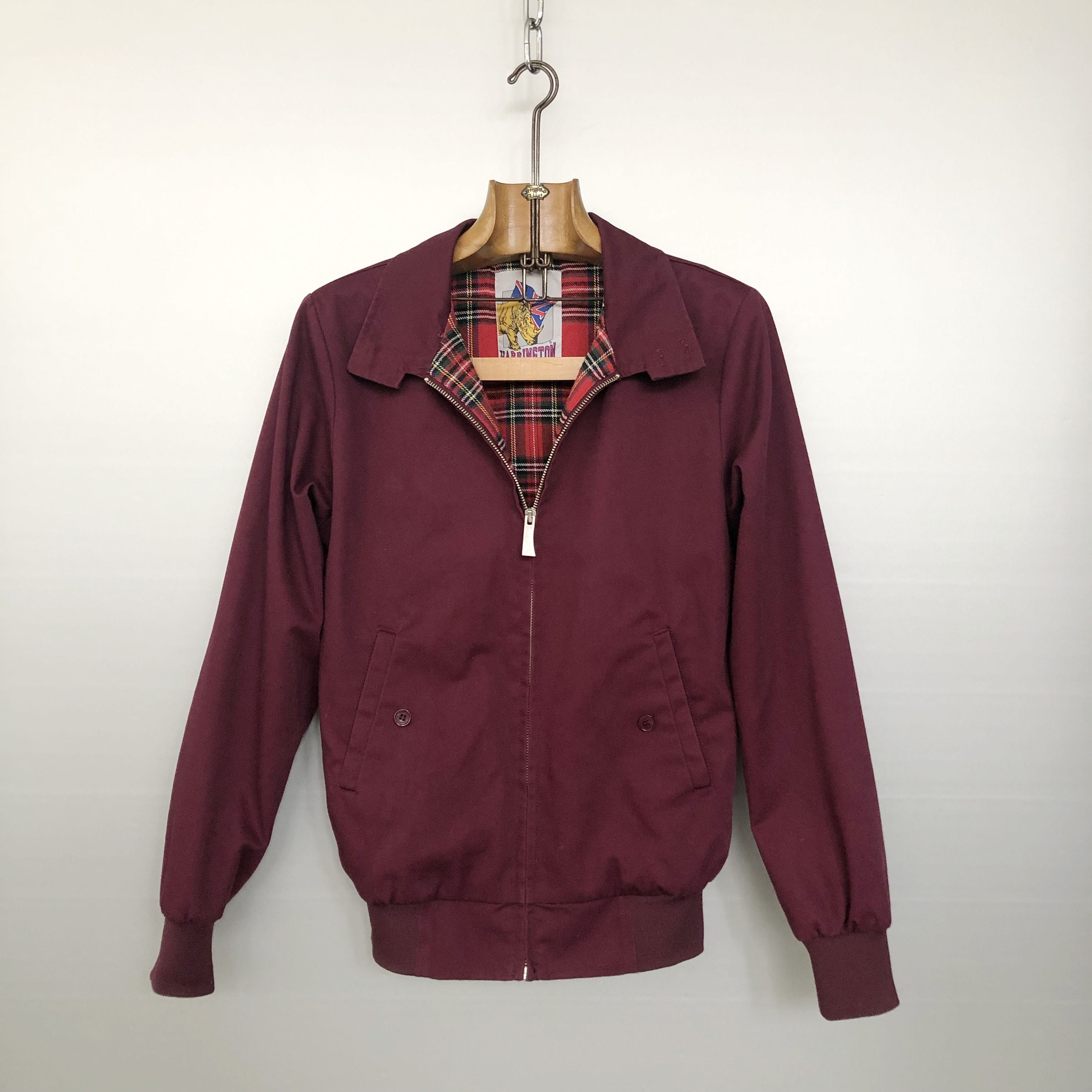 Vintage Burgundy Harrington Jacket - Etsy