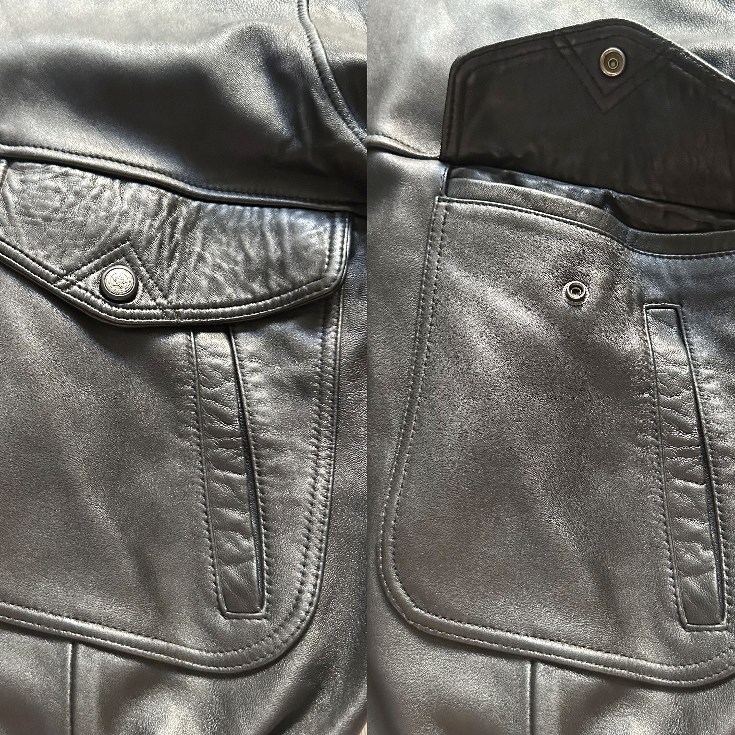 Vintage Black Leather Flight Jacket - Etsy Vintage Black Leather Flight Jacket - Etsy