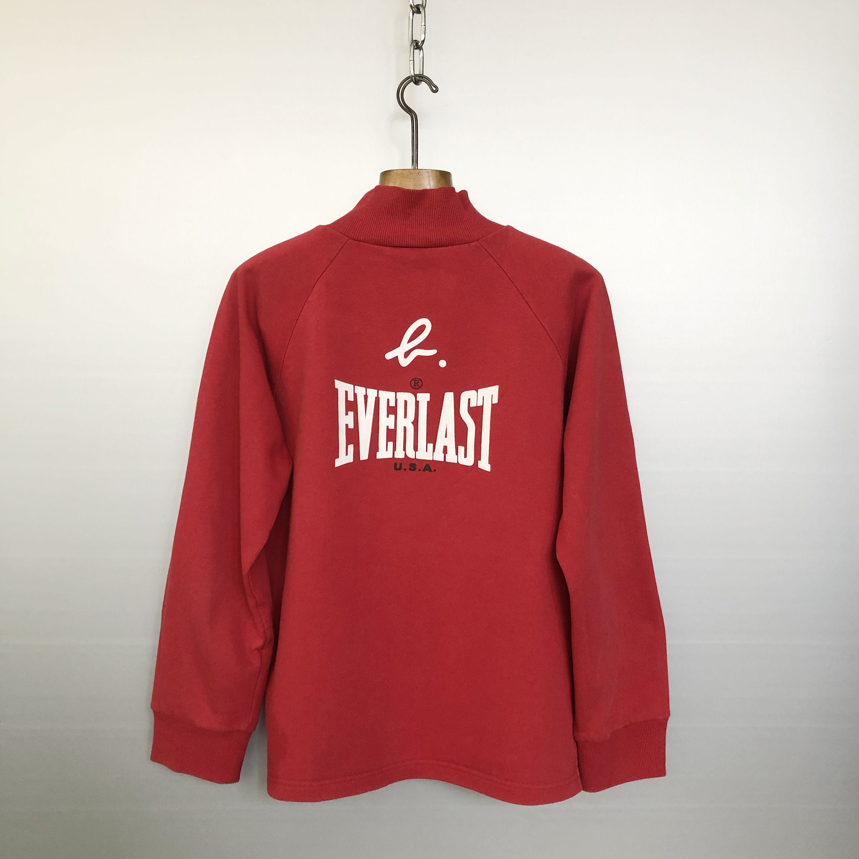 Vintage 90s Everlast Sweatshirt Everlast Crewneck Everlast Sweater Pullover  Everlast Sportswear Everlast Print Logo Grey Small