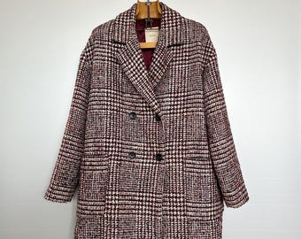 Rutig vintagekappa | Jättemönster med Prince of Wales-motiv | Esprit 00-talsklassiker | Storlek XL / M
