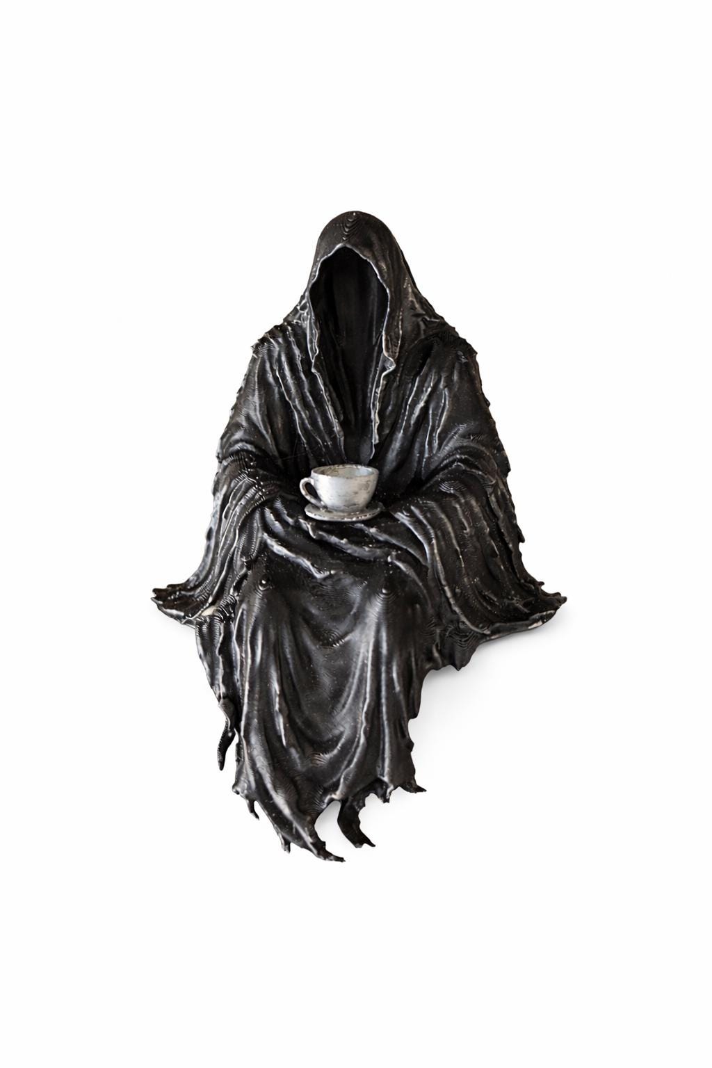 Gothic Ghost Reaper Shelf Sitter With Teacup | Dark Aesthetic Decor ...